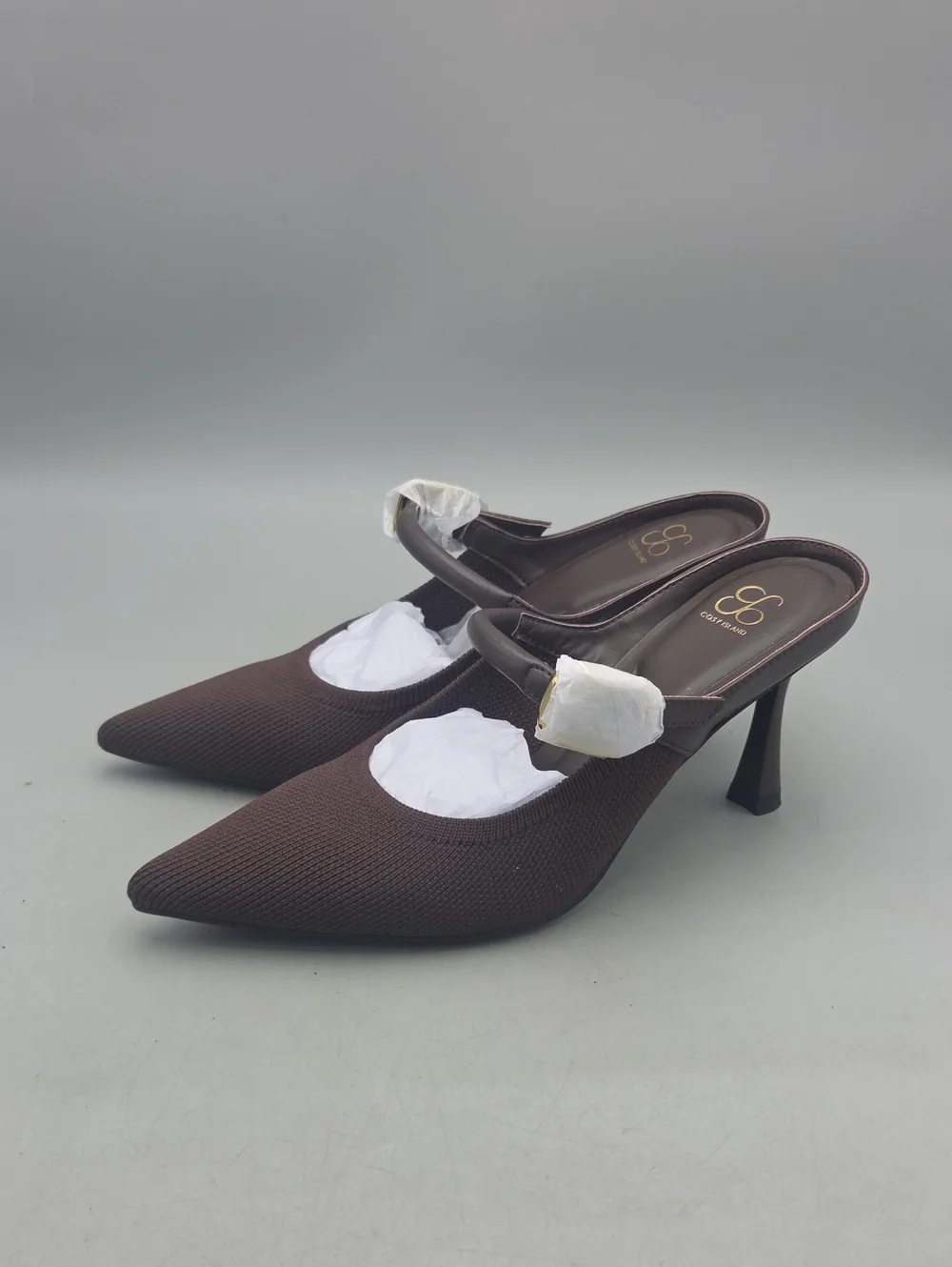 Cozy Island Women’s Brown Pointed Toe Heeled Mules Women 5 - Picture 5 of 12
